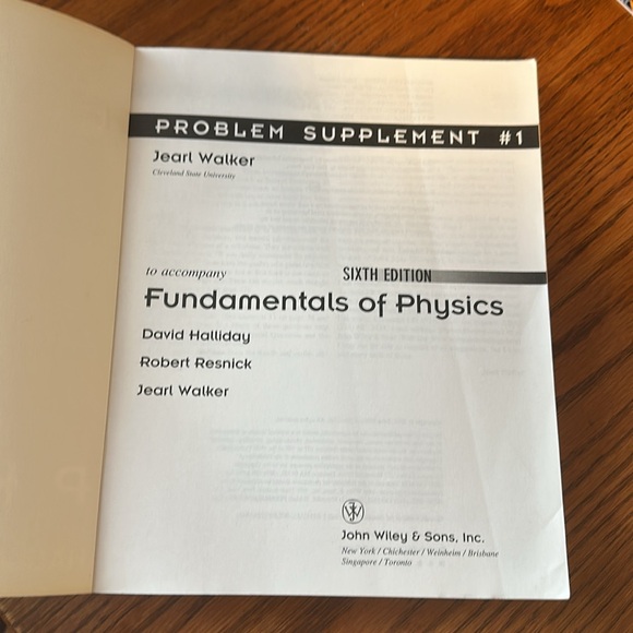 Fundamentals of Physics, Second Edition by Halliday, Resnick and Walker - Picture 6 of 6